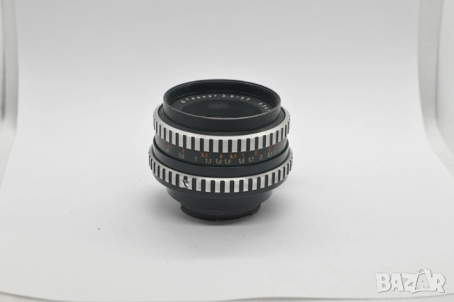 Обектив Carl Zeiss Jena Tessar 2.8/50 за Exakta, снимка 2 - Обективи и филтри - 53290933