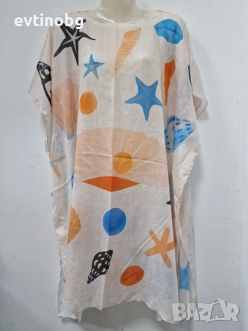 Плажна туника от 100% памук – Стил и комфорт за лятото, снимка 5 - Туники - 54133594
