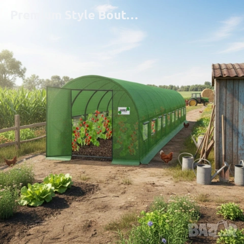 Здрава конструкция за оранжерия - поцинковани тръби и лесен монтаж, снимка 4 - Оранжерии - 53616918