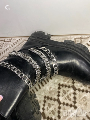 Дамски черни боти, снимка 2 - Дамски боти - 53251939