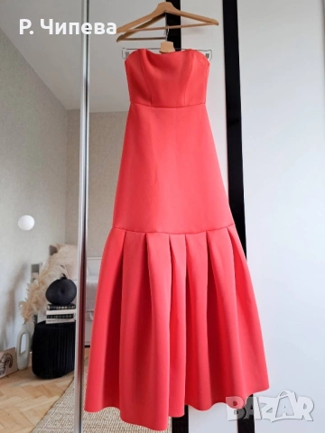 ЧИСТО НОВА червена официална рокля на символична цена, снимка 2 - Рокли - 53808474