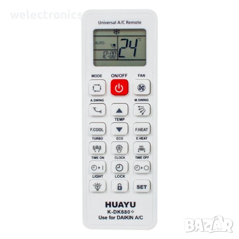 Универсално дистанционно за климатик DAIKIN K-DK680+ HUAYU