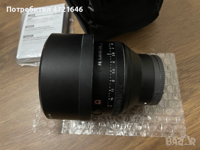 Обектив Sony FE 85mm f/1.4 GM, снимка 6 - Обективи и филтри - 53255451