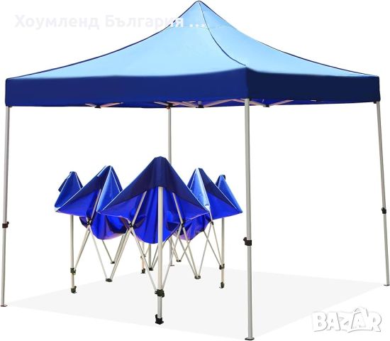  Gazebo сгъваема шатра с дизайн хармоник 3х3м, снимка 1 - Градински мебели, декорация  - 46052557