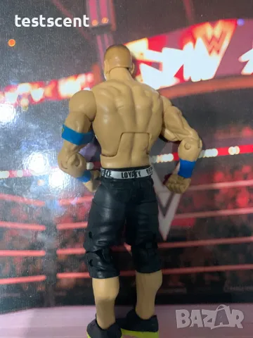 Екшън фигура WWE John Cena Джон Сина Mattel Elite Black Light Blue figure играчка, снимка 6 - Колекции - 48438298