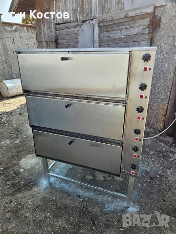 Фурна Печка за Закуски Пици Хляб Трифазна за 6 тави 60/40см.