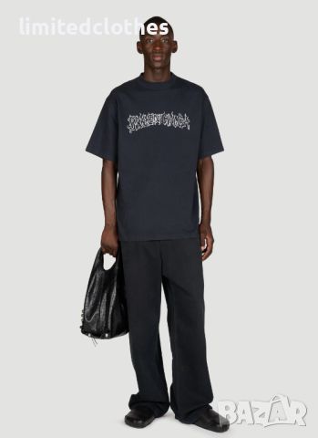 BALENCIAGA Darkwave Logo Print Oversized Мъжка / Дамска Тениска size S (M / L), снимка 4 - Тениски - 46165805