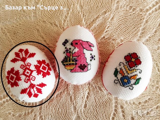Яйца с бродерии, шевици, Великден, снимка 5 - Декорация за дома - 45088338