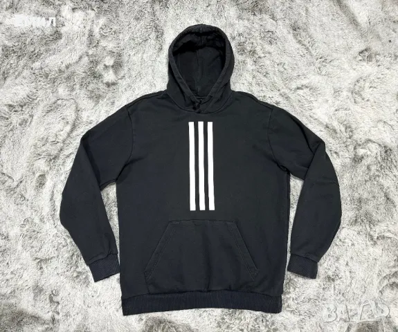 Мъжки суитшърт Adidas Heavy Terry Hoodie Black, Размер L, снимка 1 - Суичъри - 47163144