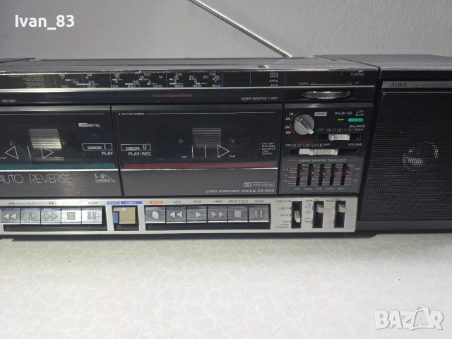 Радиокасетофон AIWA CA-W40, снимка 2 - Радиокасетофони, транзистори - 53048353