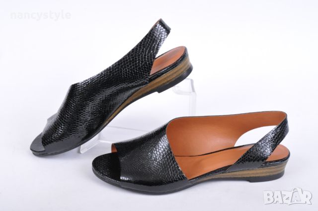 СЕЗОН'24! Ефектни ниски дамски сандали от естествена кожа - 35/42, снимка 2 - Сандали - 45191918