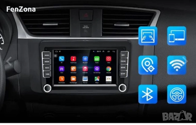 Мултимедийна навигация за автомобил с 7-инчов дисплей - Volkswagen, Seat или Skoda CJ-CP605 4+32GB, снимка 3 - Друга електроника - 54146921