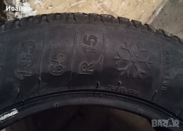 Продавам 1 брой зимна гума 195.65.15 дот 2019 Kleber  , снимка 3 - Гуми и джанти - 53556400