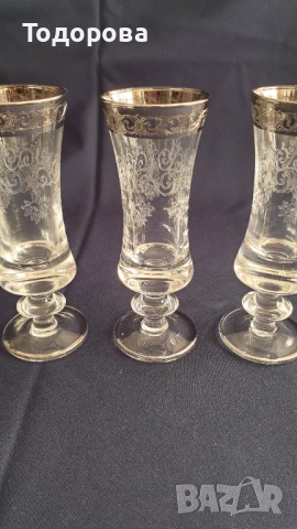 Кристални чаши за шампанско Murano Medici - 4 броя, снимка 2 - Сервизи - 53660134