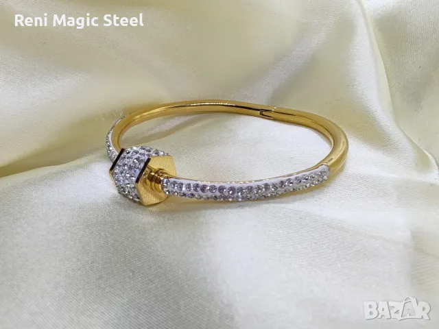 Гривна от медицинска стомана , снимка 3 - Гривни - 50155817