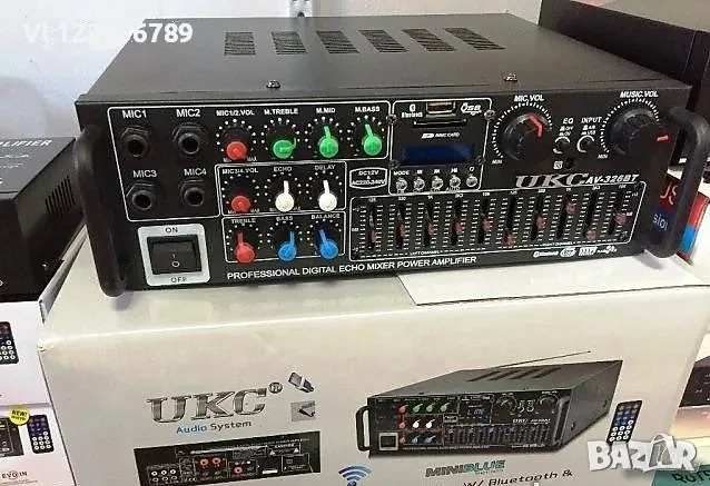 Домашен усилвател UKC - AV-326BT +FM, снимка 3 - Ресийвъри, усилватели, смесителни пултове - 53836317