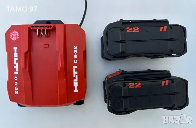 Hilti AG 4S-22 Nuron - Безчетков ъглошлайф с потенциометър 2x22V 8.0Ah, снимка 8 - Други инструменти - 50060412