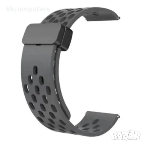 Силиконова каишка bSmart с магнитно закопчаване, универсална за часовник Samsung, Huawei и др., 22mm