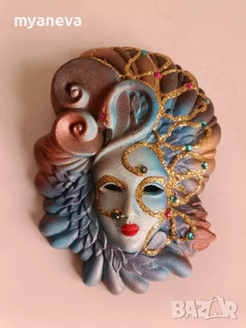 Венециански, порцеланови маски , ръчно изработени , снимка 3 - Статуетки - 49732041