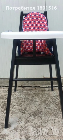 Нов дървен стол за хранене с табла, снимка 2 - Столчета за хранене - 53289030