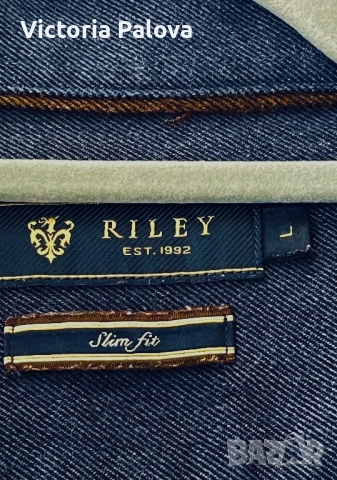 Плътна риза деним RILEY  Швеция , снимка 3 - Ризи - 52318482