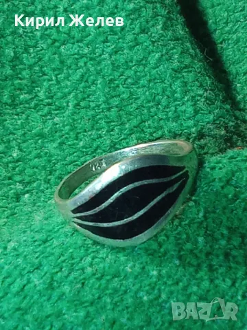 ЕЛЕГАНТЕН ЕМАЙЛИРАН СРЕБЪРЕН ВИНТИДЖ АРТ ПРЪСТЕН СРЕБРО 925 ПРОБА РЪЧНА РАБОТА 48262, снимка 15 - Пръстени - 49757798