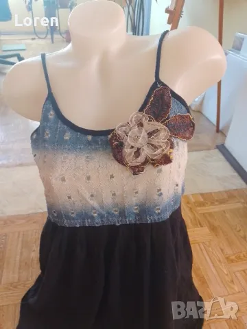 Рокля с цвете отпред , снимка 3 - Рокли - 50391479