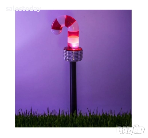 Градински коледен фенер Коледна елха и бастунче, снимка 2 - Декорация за дома - 52388686