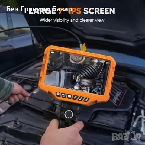 Нов HD ендоскоп камера с двойна леща и 7" екран за автомобил/тръби, снимка 2 - Друга електроника - 51677535