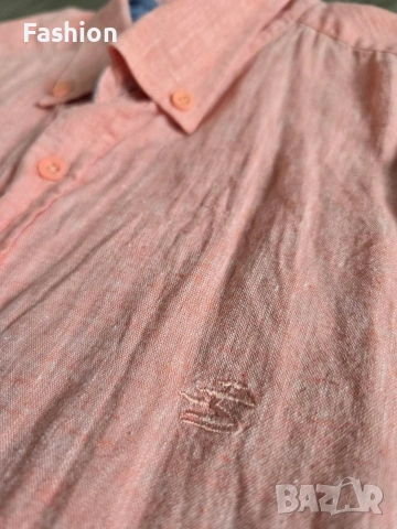 Уникална мъжка риза на ZEN AND ZEN от лен, снимка 2 - Ризи - 53494809