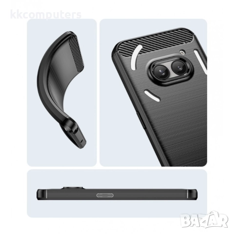 Nothing Phone (2a) Удароустойчив Carbon Fiber Калъф и Протектор, снимка 4 - Калъфи, кейсове - 52664058