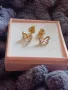 Златни обеци пеперуди 14 к., снимка 1