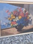 картина букет цветя във ваза маслени бои върху платно , снимка 5