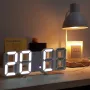 3D цифров часовник , студено бяло LED осветление, снимка 12