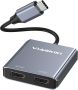 Viagkiki USB C към двоен HDMI адаптер 8K 4K,, снимка 1 - Друга електроника - 45804623