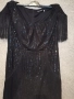 Черна рокля  с ресни , снимка 5