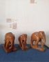 Статуетки на слонове, ръчна дърворезба. , снимка 2
