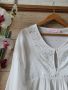 Бяла блуза с бродерии памучна материя , снимка 2