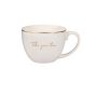 Чаша за кафе и чай, бяла, римска форма, 420 мл