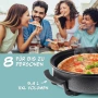 Електрически тиган Gourmetmaxx със стъклен капак, кръгъл, 40 см, снимка 2