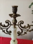 красив свещник оникс и бронз, снимка 4