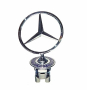 Емблема мерник за Mercedes Benz Silver Logo, снимка 1 - Аксесоари и консумативи - 45059275