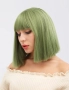 Къса зелена перука с бретон, снимка 1