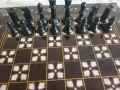 шах и табла - голям 49 х 47,3 см - комплект с фигури/пулове+зарове, снимка 3