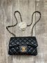 Уникална нова черна класическа чанта шанел  Шанел , снимка 5