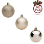 Комплект коледни топки екрю 7 см 30 бр._1181273, снимка 2