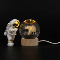LED Светеща кристална топка/лампа, 3D сензорна - Слон, снимка 5 - Настолни лампи - 45036245