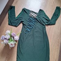 Маслено зелена рокля, снимка 5 - Рокли - 45650296