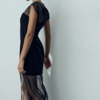 Зара Комбинирана рокля от органза Zara, снимка 2 - Рокли - 45535403