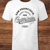 Тениска с декоративен печат - San Francisco California, снимка 4 - Тениски - 45036074